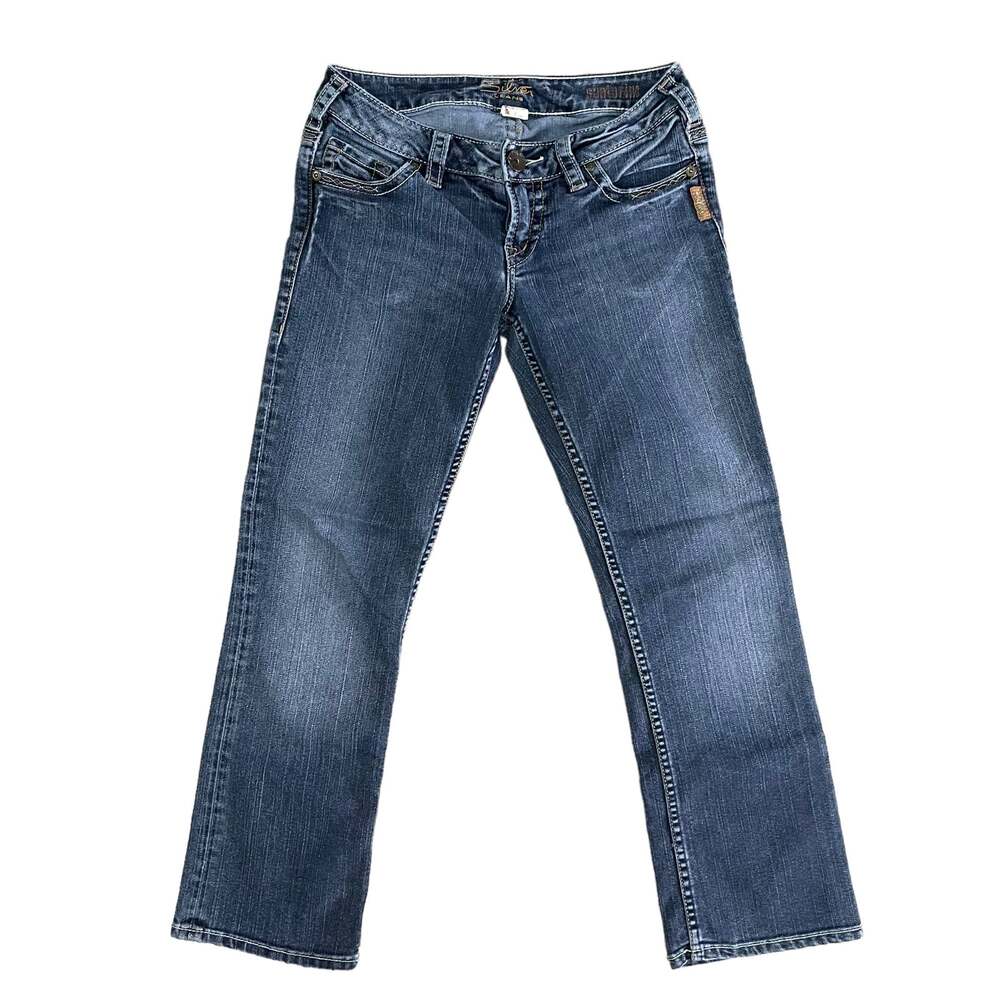 Silver Jeans Santorini Crop Capri Blue Dark Wash Women’s Size 27 - Picture 4 of 9